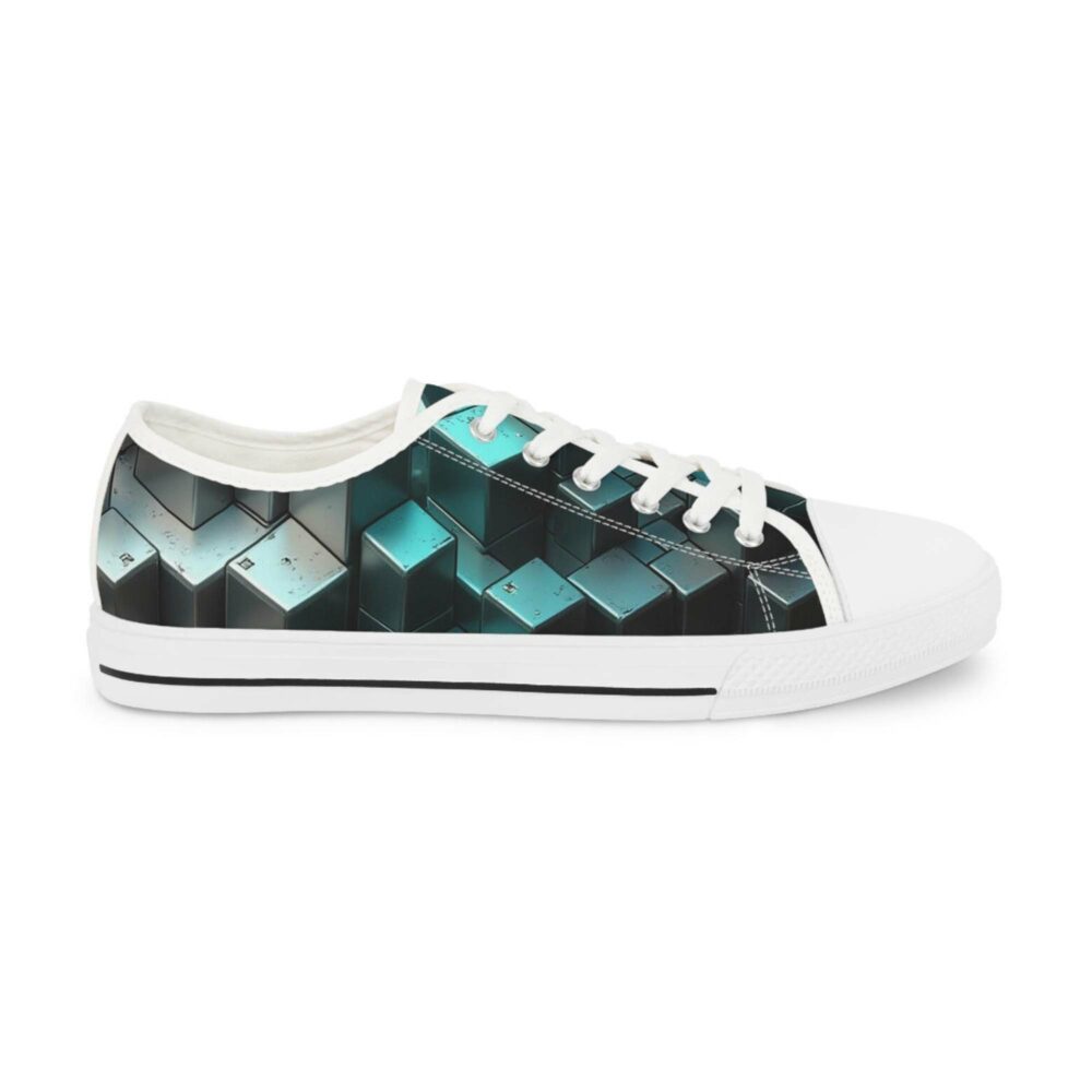 Geometric Design Men’s Low Top Sneakers Ni5 - Image 2